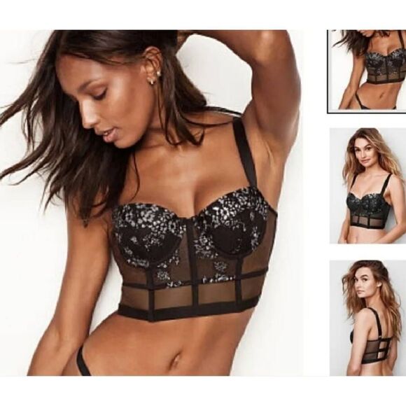 Victoria's S Very Sexy Balconet 
Shine Bustier 34D - Picture 1 of 7
